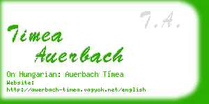 timea auerbach business card